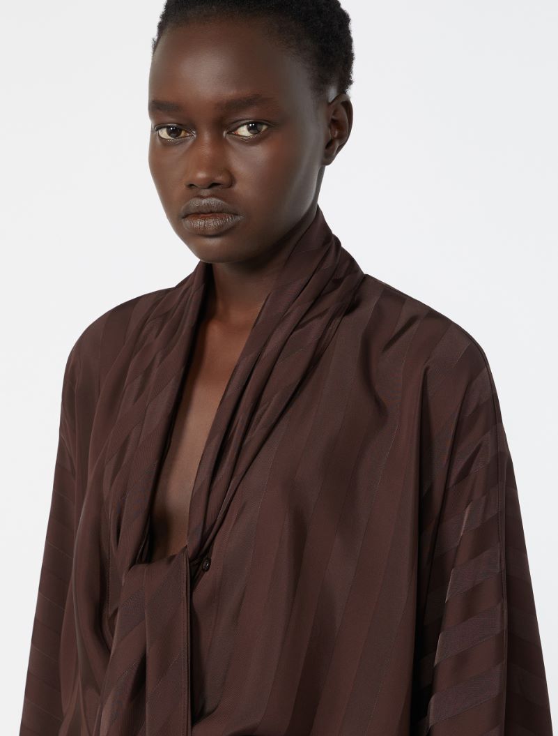 Oversized kimono shirt - CHOCOLATE - Sportmax - 5