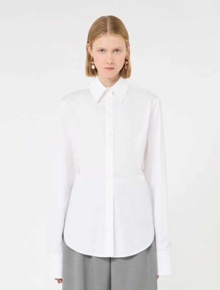 Cotton poplin shirt - OPTICAL WHITE - Sportmax - 2