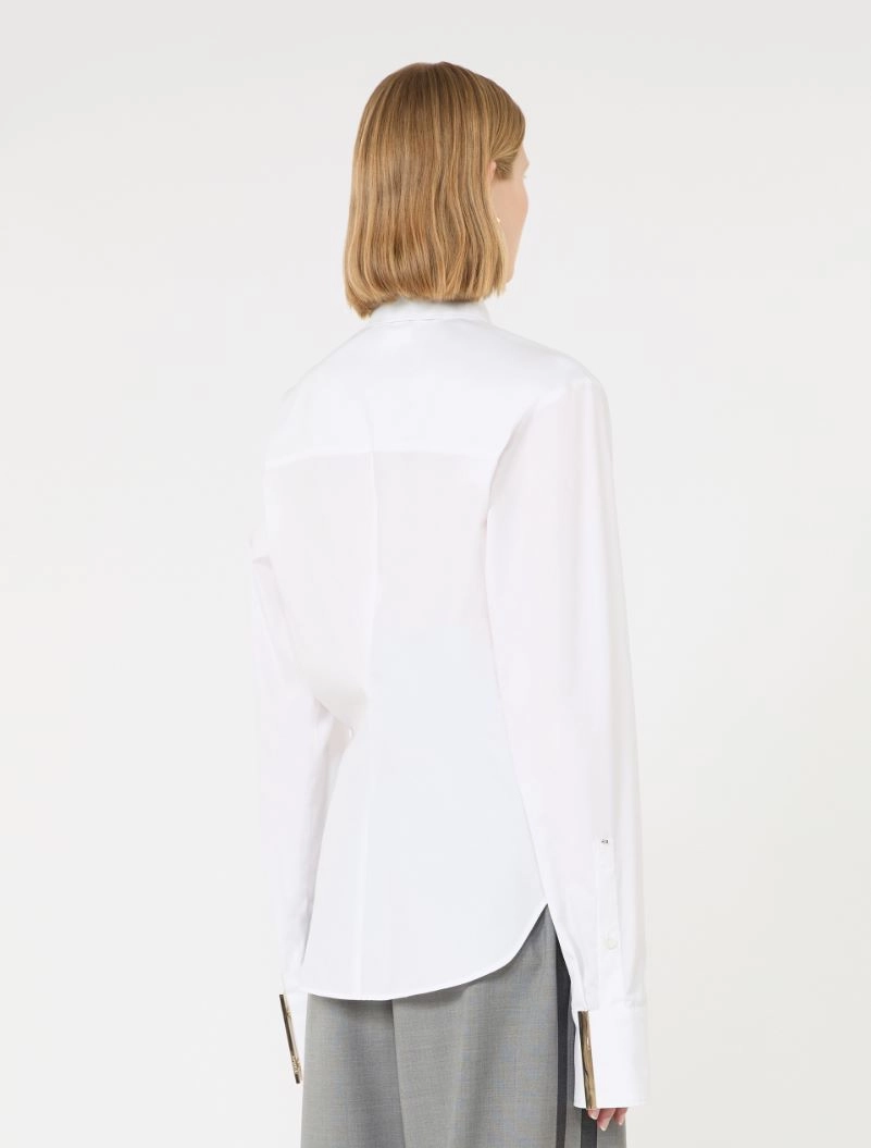 Cotton poplin shirt - OPTICAL WHITE - Sportmax - 3