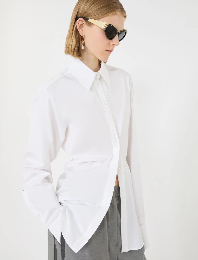 Cotton poplin shirt - OPTICAL WHITE - Sportmax - 4
