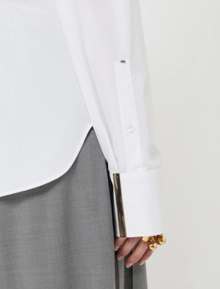 Cotton poplin shirt - OPTICAL WHITE - Sportmax - 5