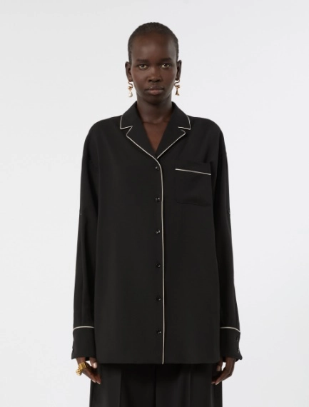 Wide wool shirt - BLACK - Sportmax - 2