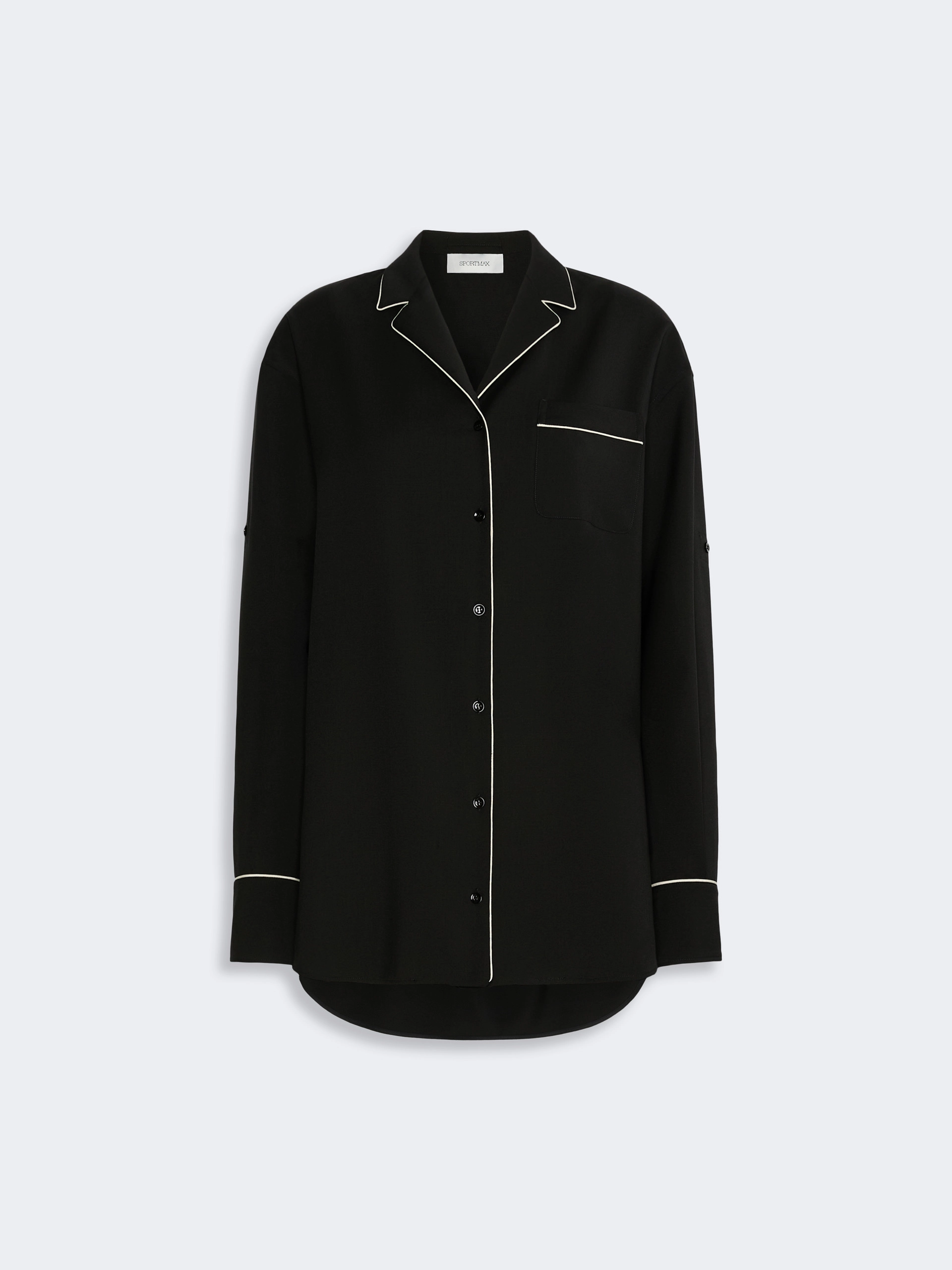 Wide wool shirt - BLACK - Sportmax - 7
