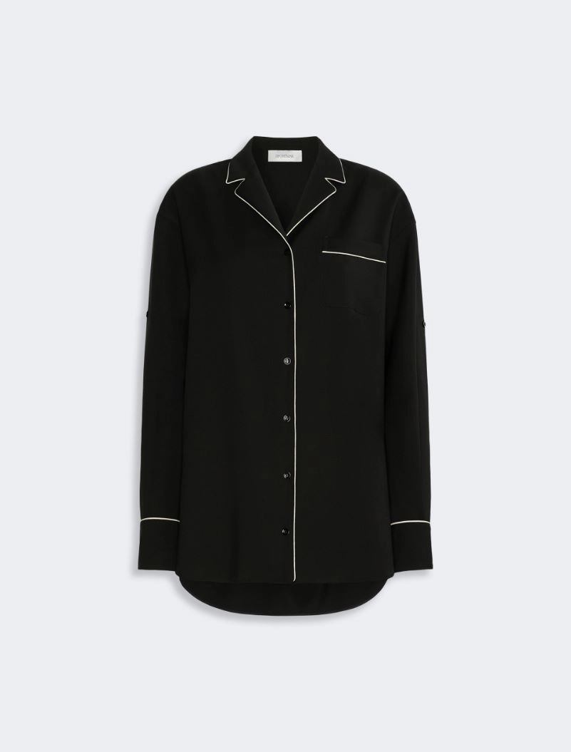 Wide wool shirt - BLACK - Sportmax - 7