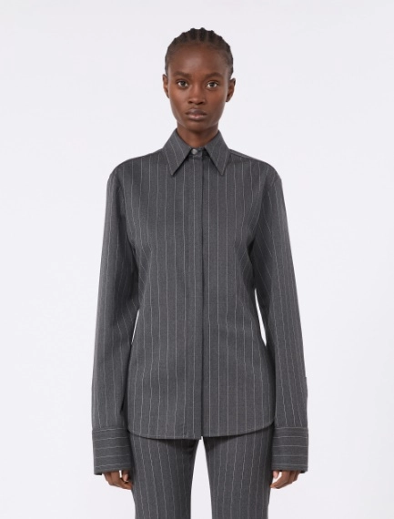 Slim wool shirt - MEDIUM GREY - Sportmax - 2