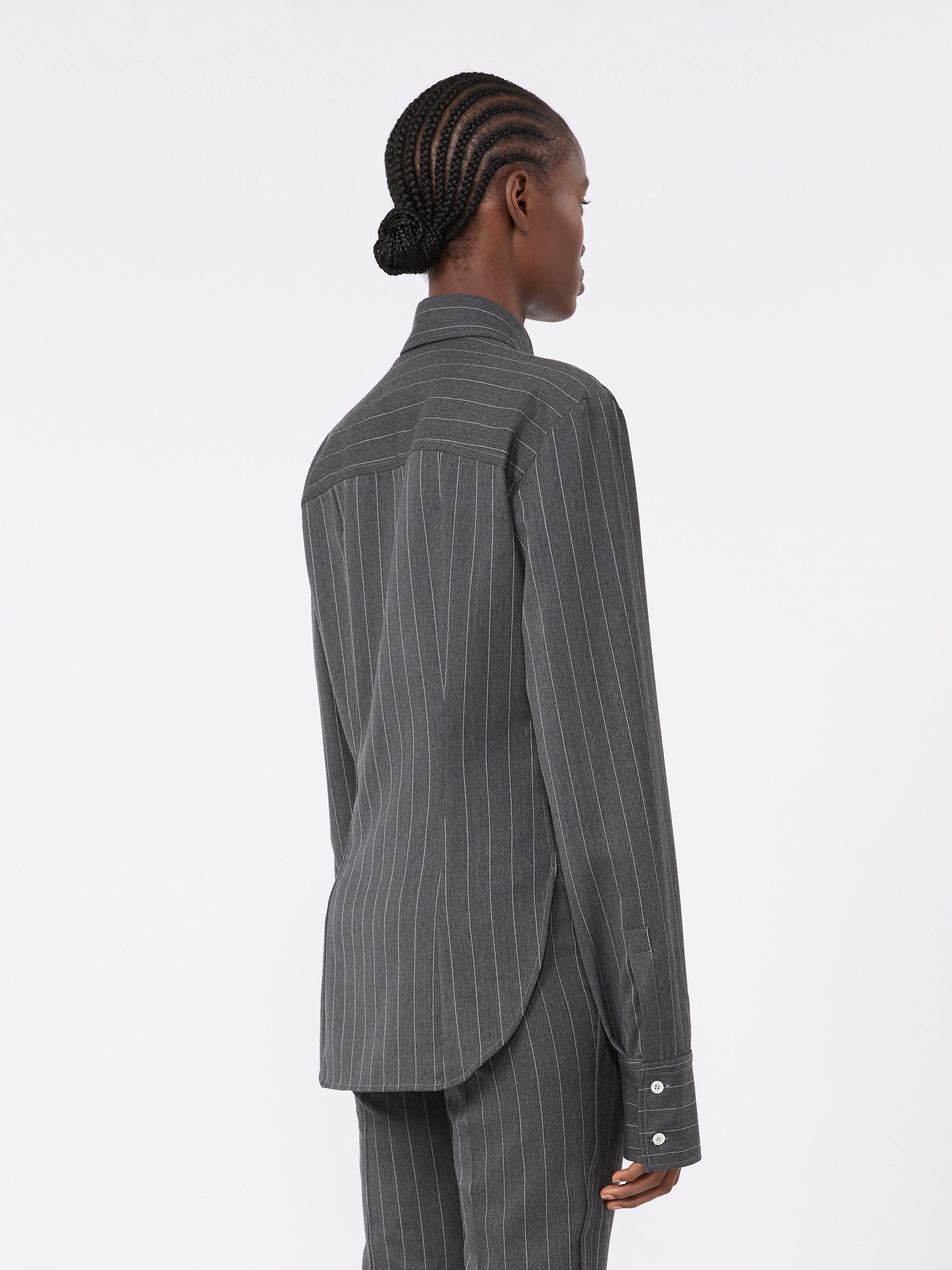 Slim wool shirt - MEDIUM GREY - Sportmax - 3