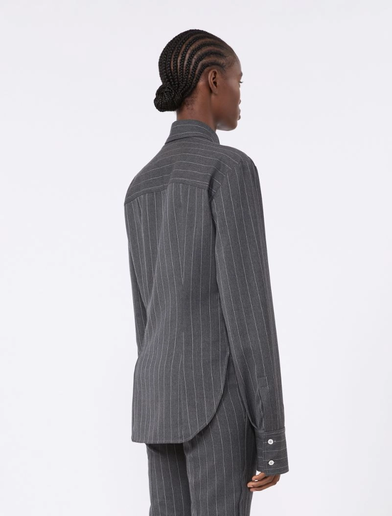 Slim wool shirt - MEDIUM GREY - Sportmax - 3