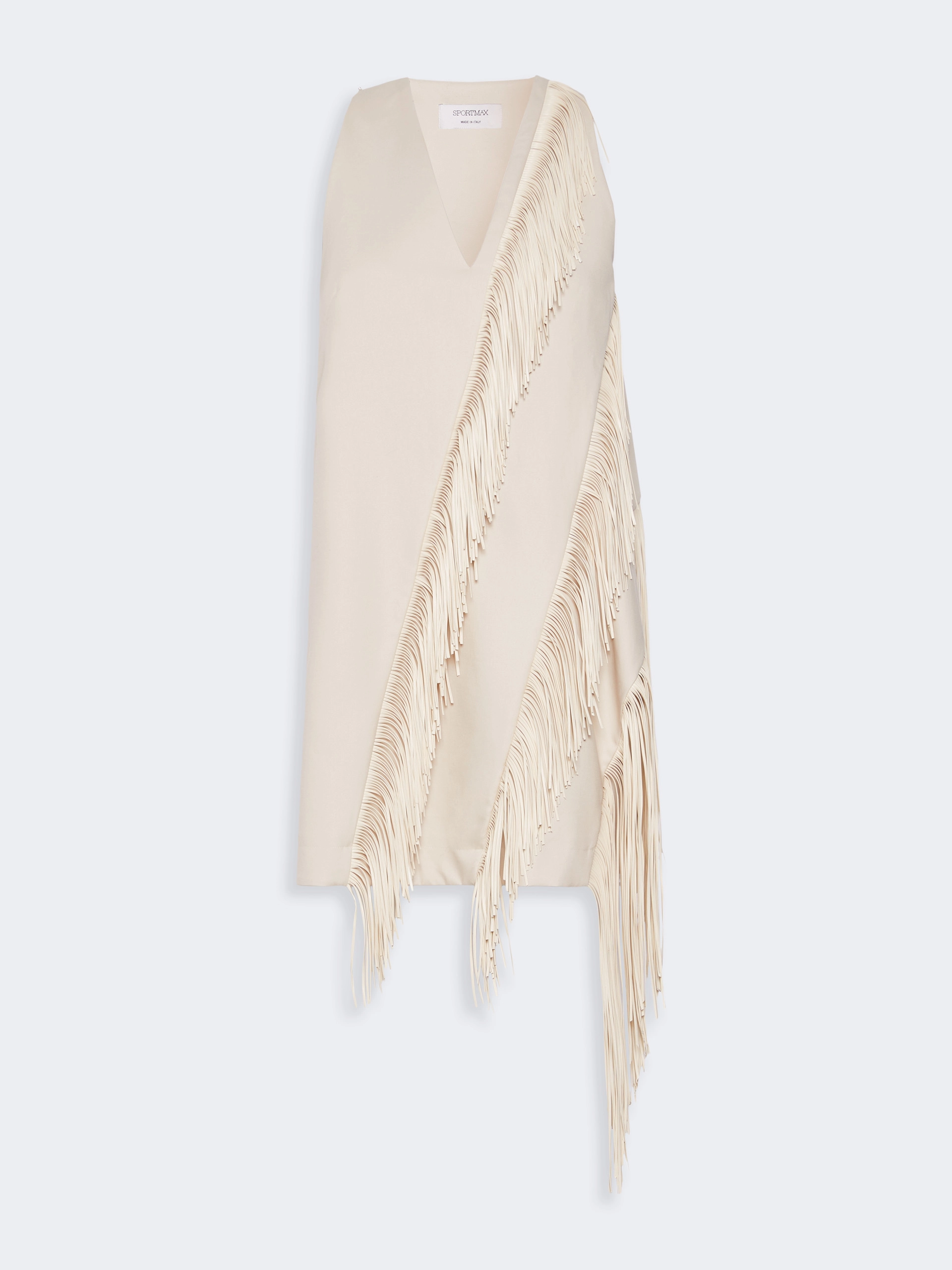 Fringed twill mini dress - MOSS GREEN - Sportmax - 5