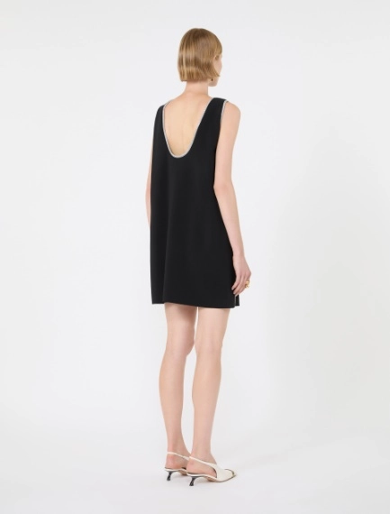 Stretch viscose dress - BLACK - Sportmax - 3