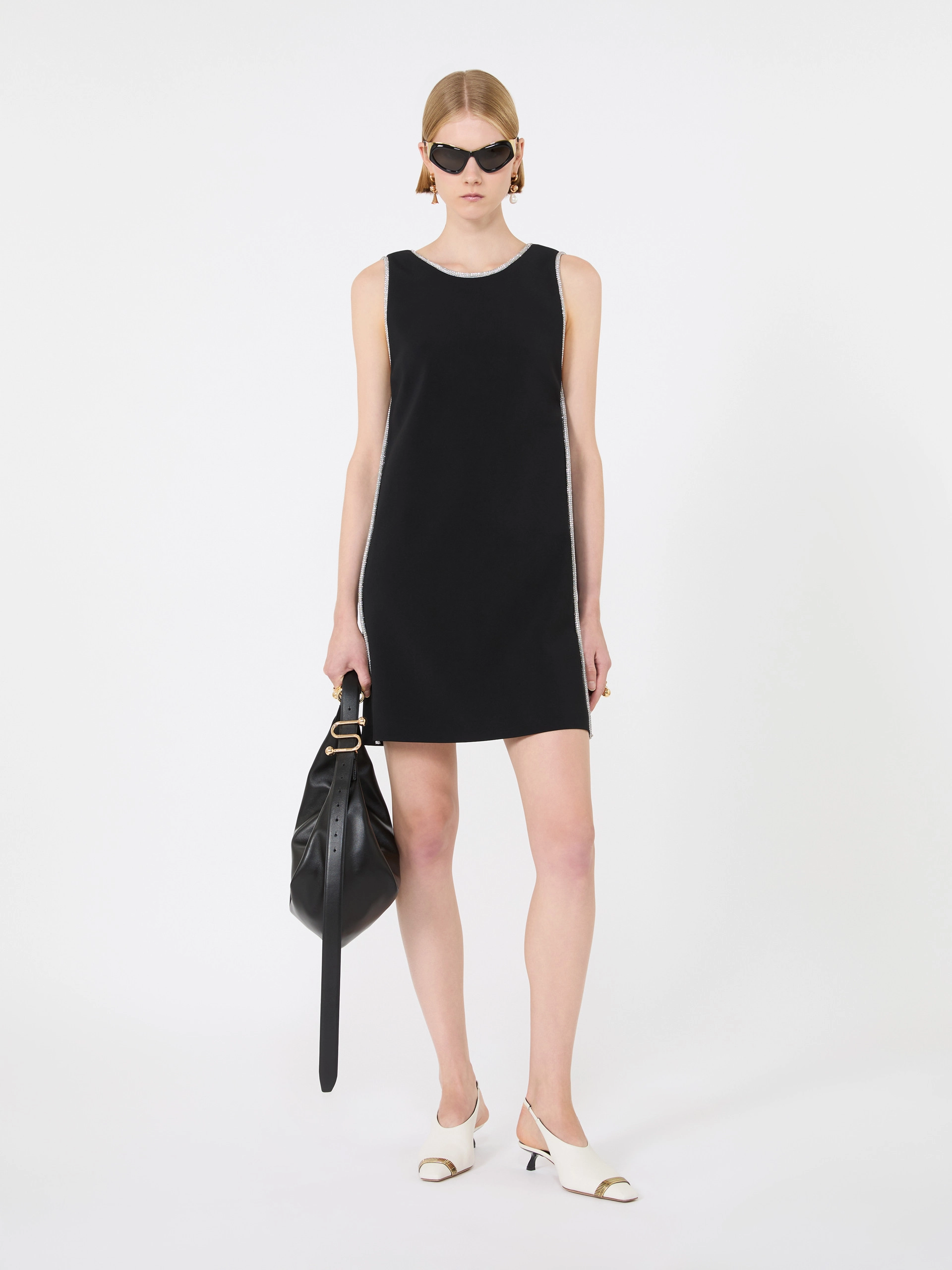 Stretch viscose dress - BLACK - Sportmax