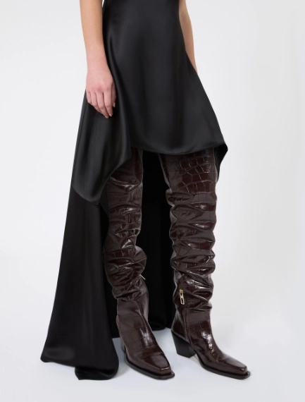 Ruffle dress - BLACK - Sportmax - 5