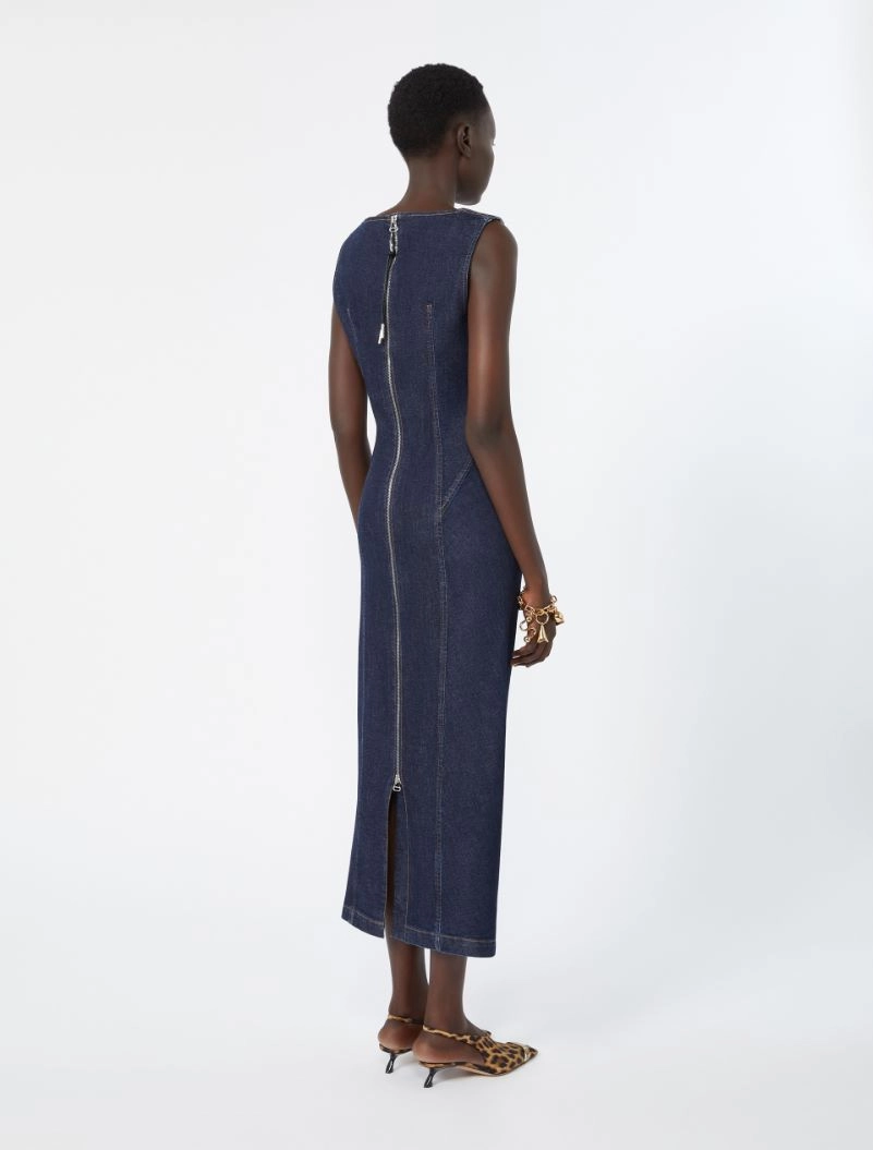 Sleeveless denim dress - MIDNIGHTBLUE - Sportmax - 3