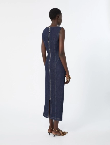 Sleeveless denim dress - MIDNIGHTBLUE - Sportmax - 3
