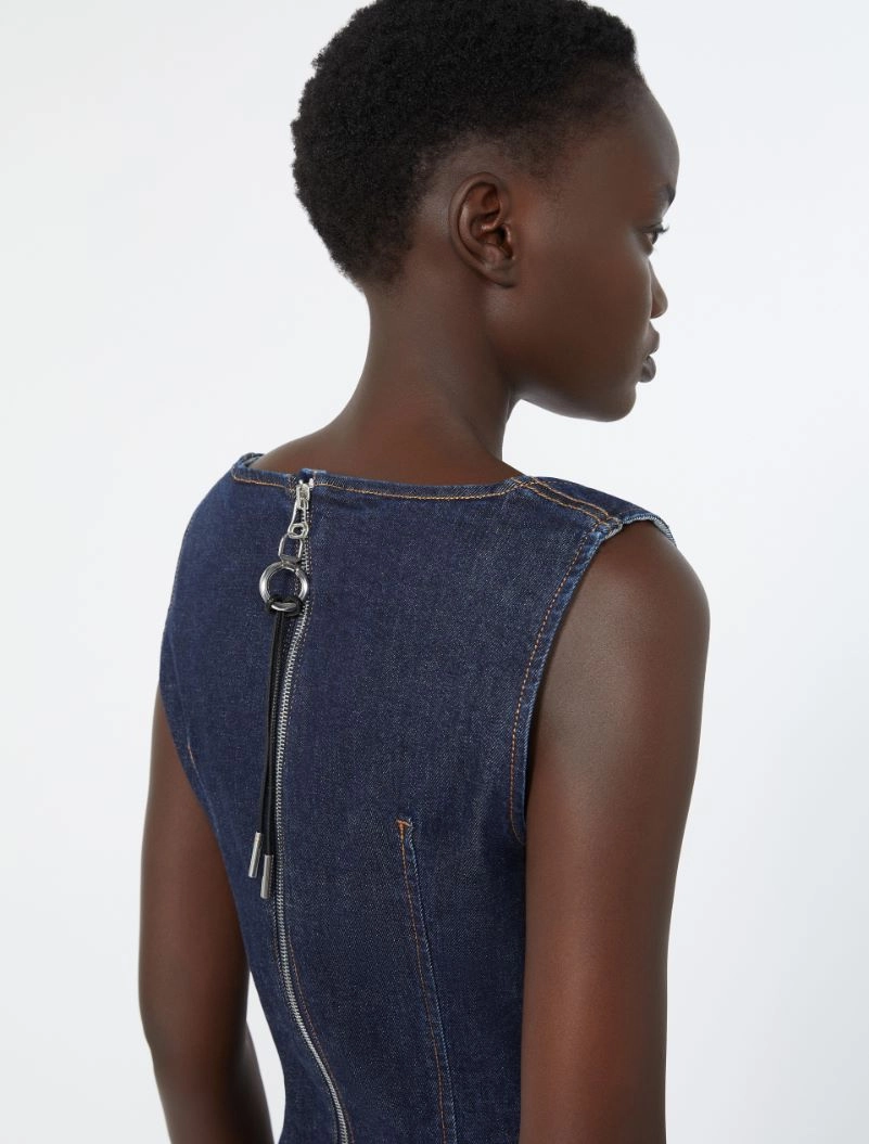 Sleeveless denim dress - MIDNIGHTBLUE - Sportmax - 4