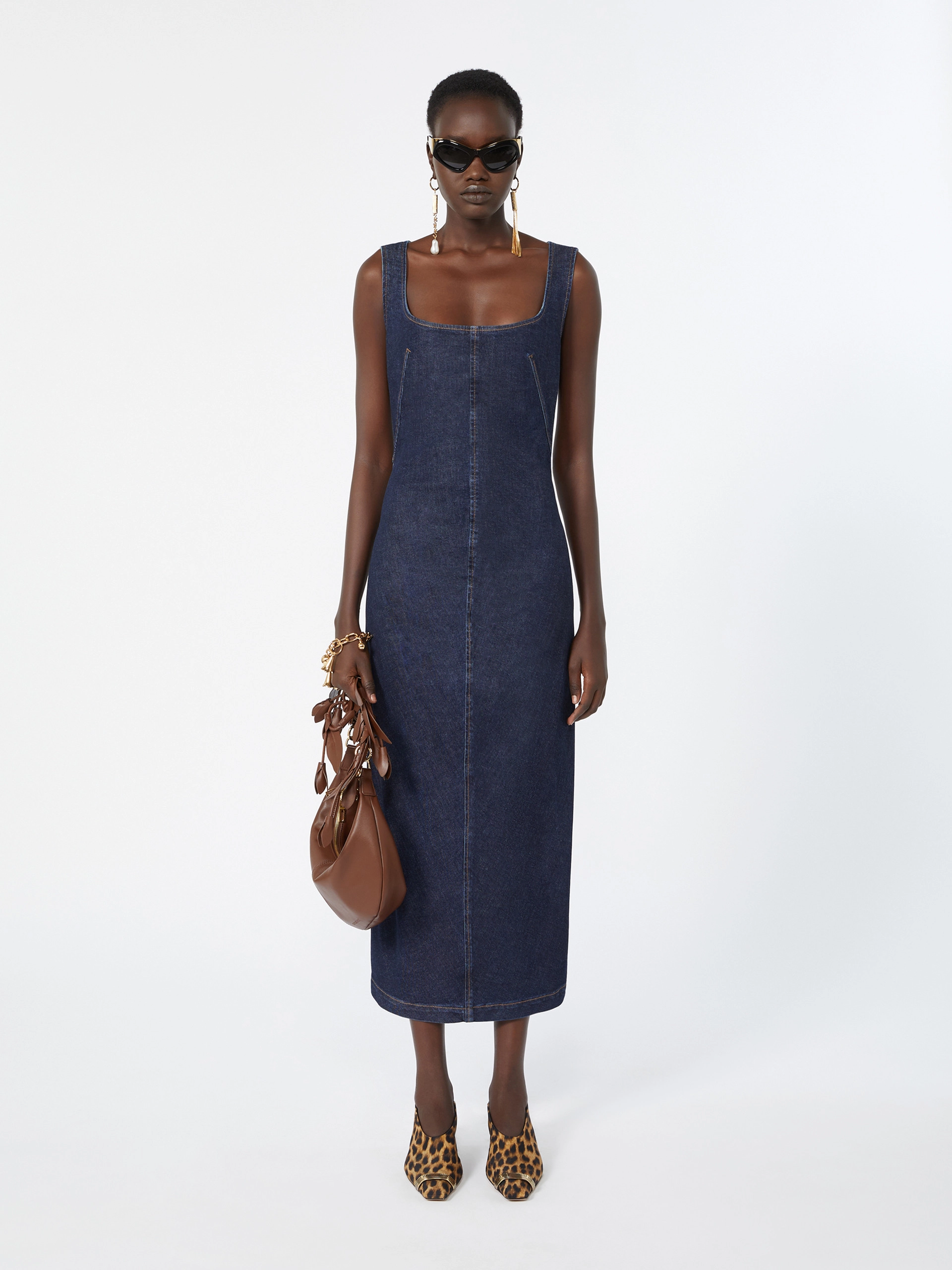 Sleeveless denim dress - MIDNIGHTBLUE - Sportmax