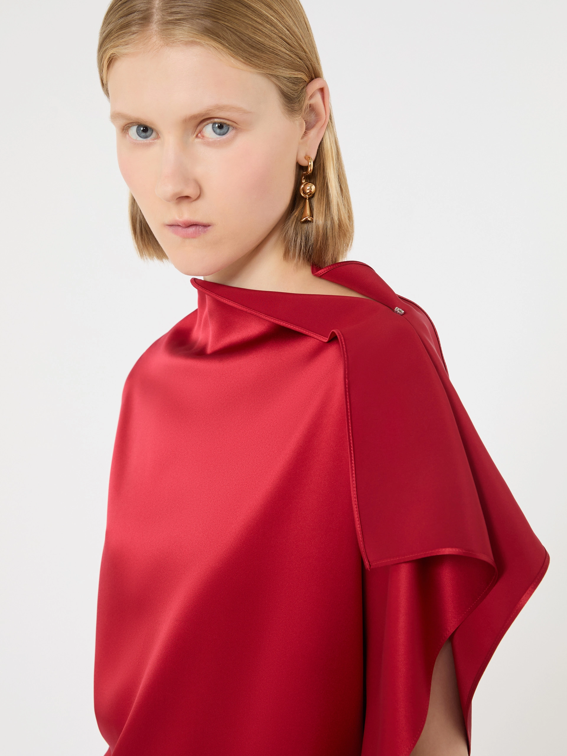 Abito lungo in seta con volant - RUBINO - Sportmax - 4