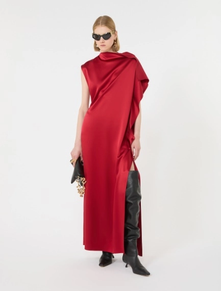Abito lungo in seta con volant - Sportmax
