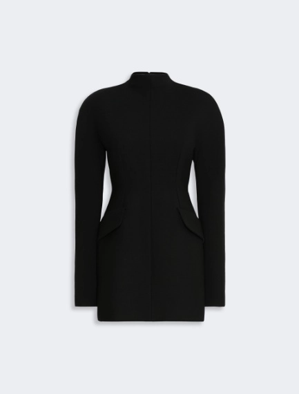 Short stretch wool-blend hourglass dress - Sportmax