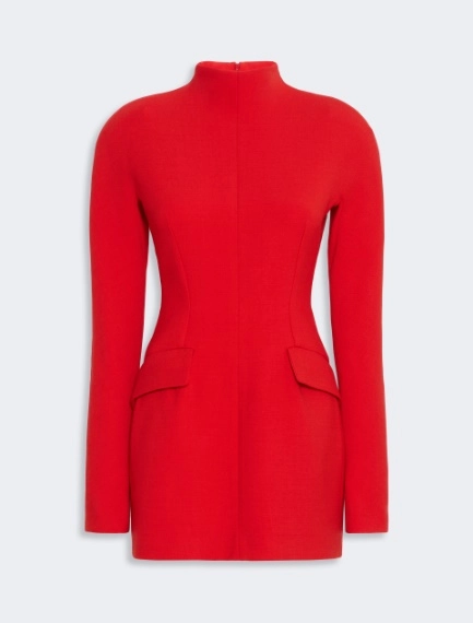 Short stretch wool-blend hourglass dress - Sportmax