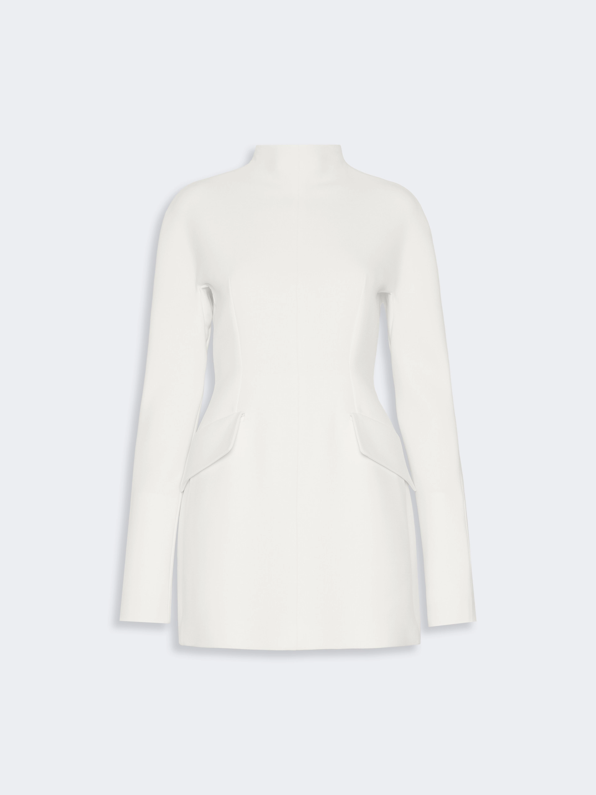 Short stretch wool-blend hourglass dress - MILK - Sportmax - 5