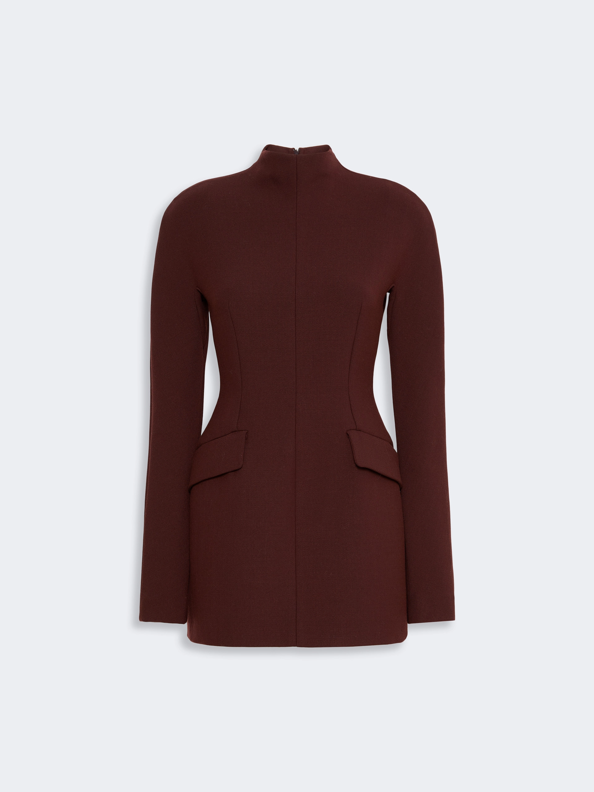 Robe sablier courte en laine mélangée stretch - ROUGE FONCE' - Sportmax - 5