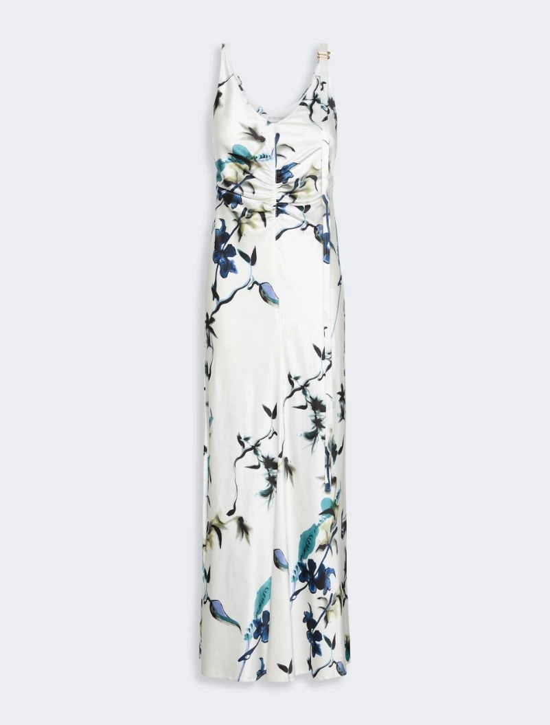 Slim-fit long satin dress - WHITE - Sportmax - 5