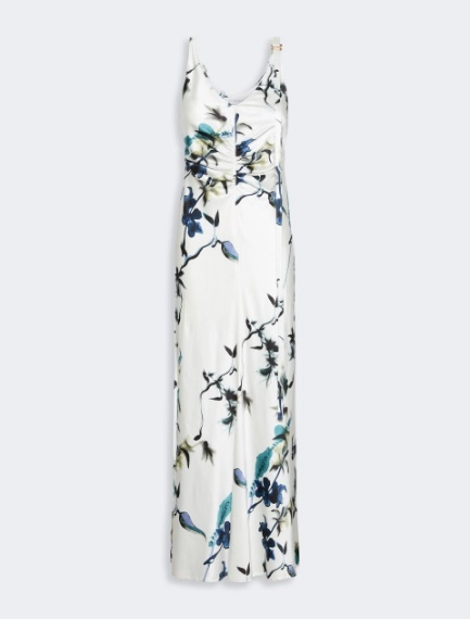 Slim-fit long satin dress - WHITE - Sportmax - 5