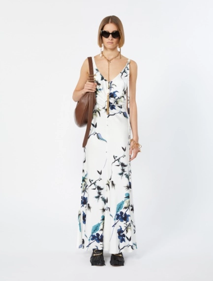 Slim-fit long satin dress - Sportmax