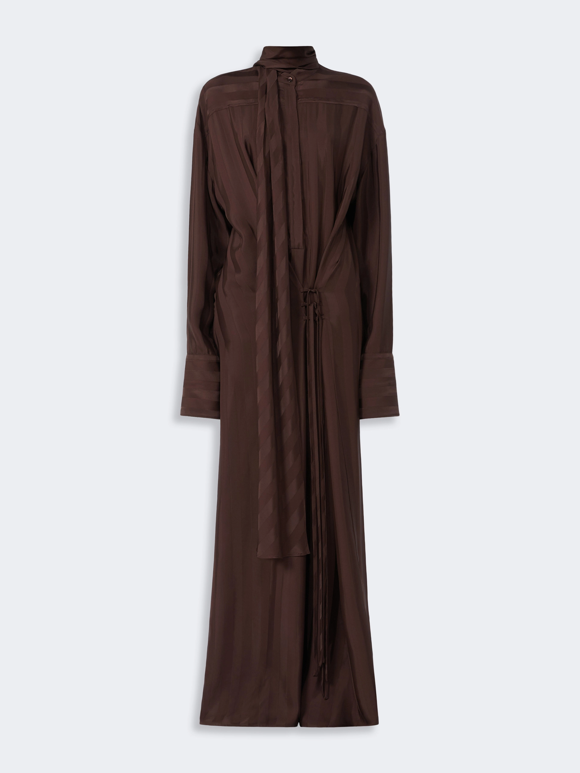 Long satin dress - CHOCOLATE - Sportmax - 6