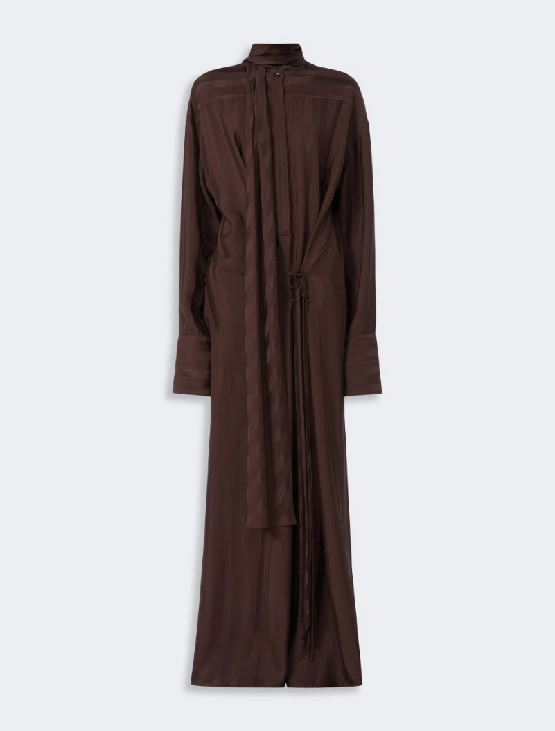 Long satin dress - CHOCOLATE - Sportmax - 7