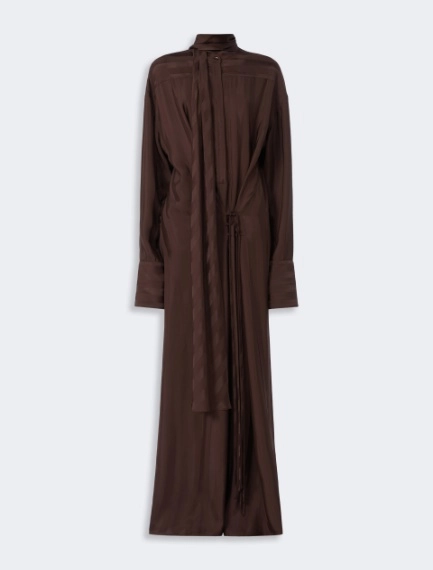 Long satin dress - CHOCOLATE - Sportmax - 7
