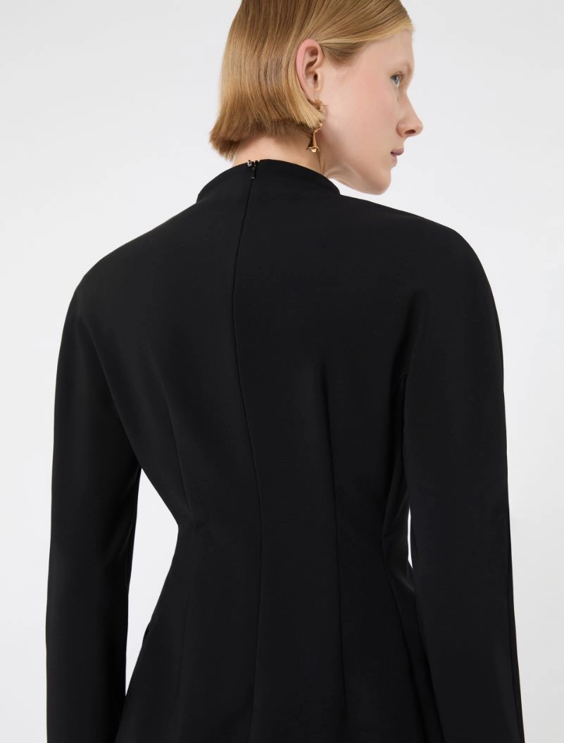 Stretch viscose-blend hourglass dress - BLACK - Sportmax - 5
