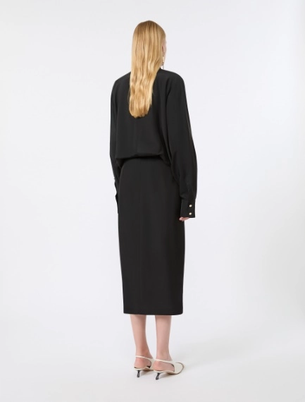 Oversized viscose shirt dress - BLACK - Sportmax - 3