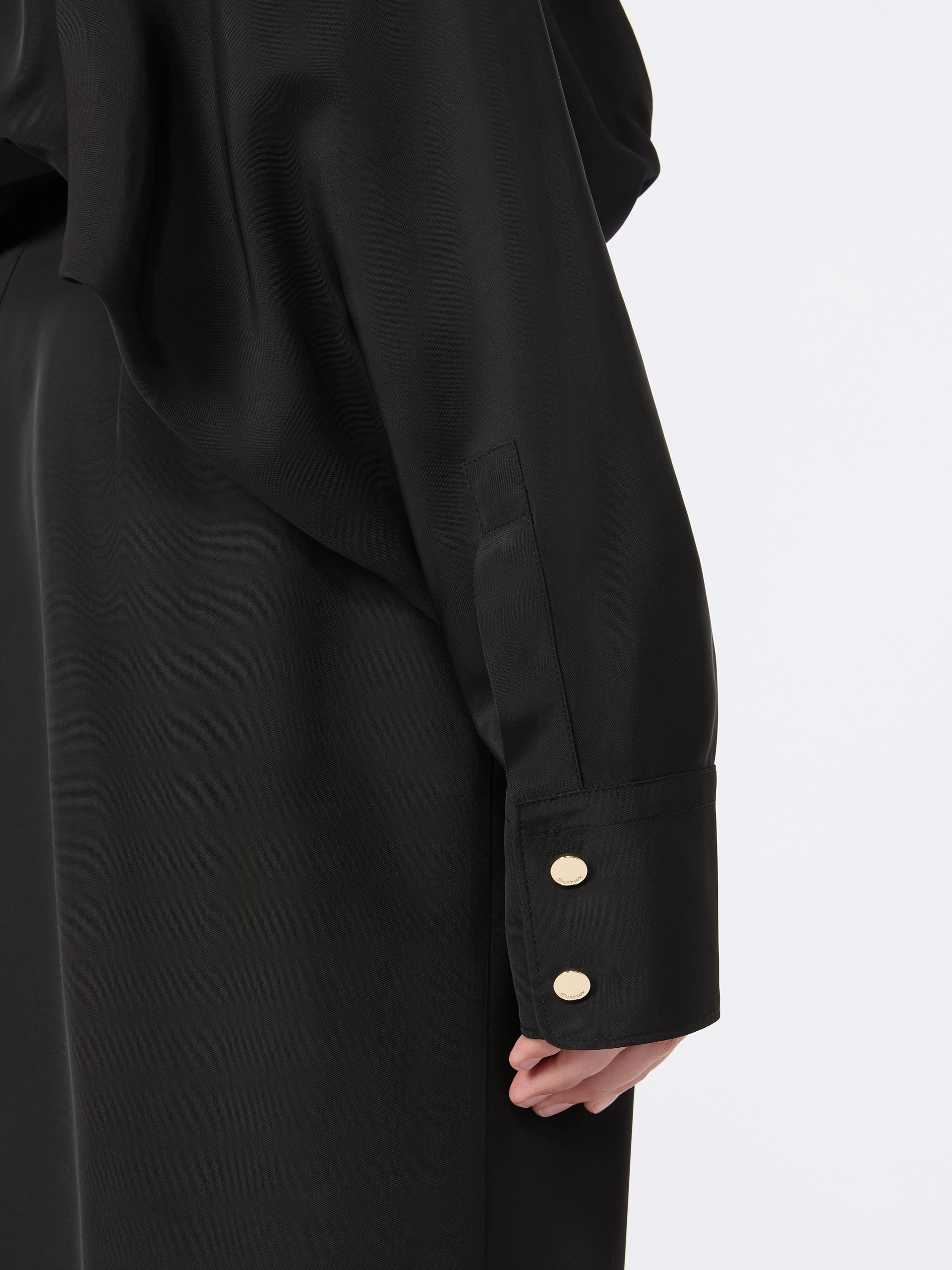 Oversized viscose shirt dress - BLACK - Sportmax - 4