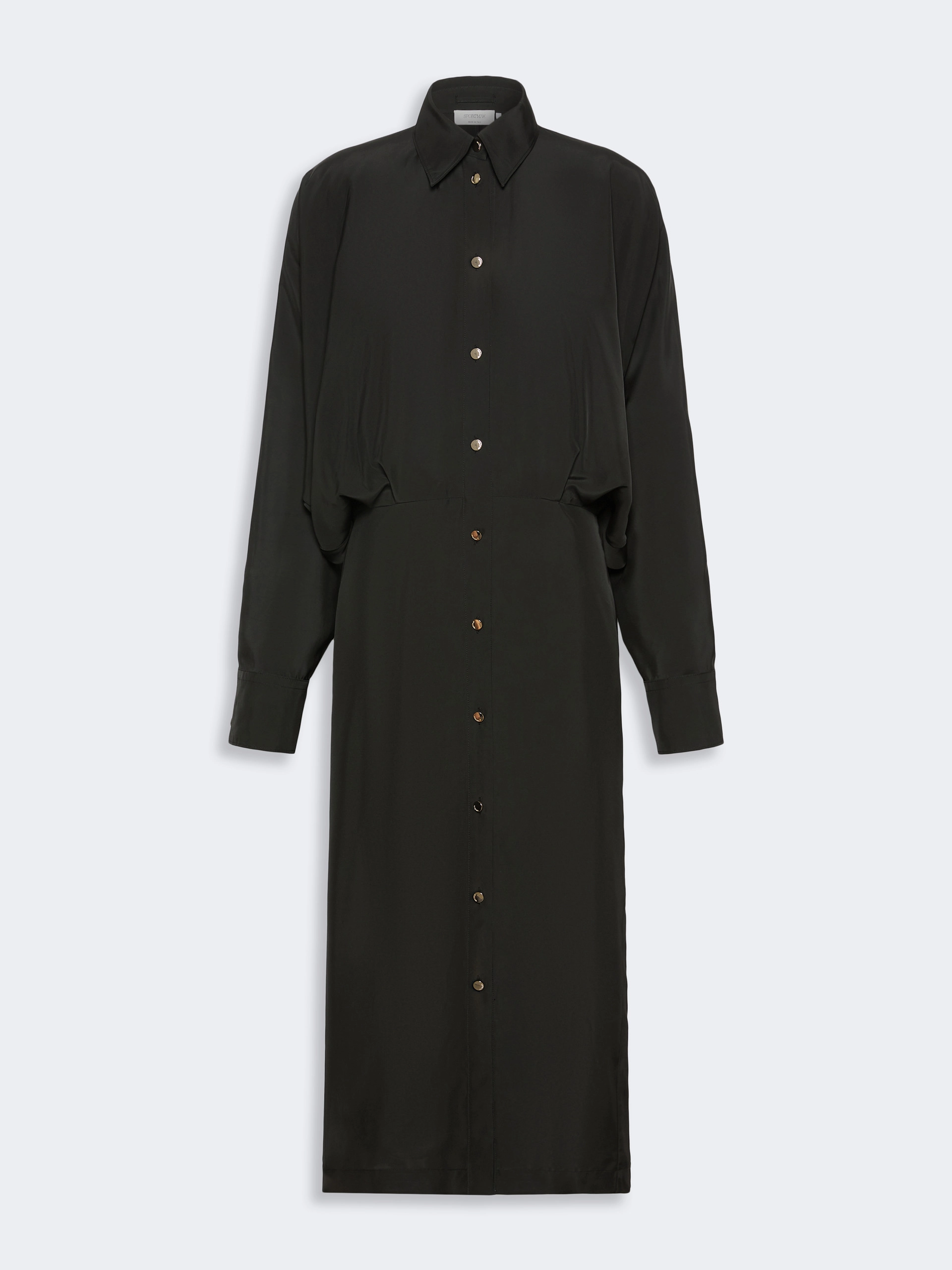 Oversized viscose shirt dress - BLACK - Sportmax - 5