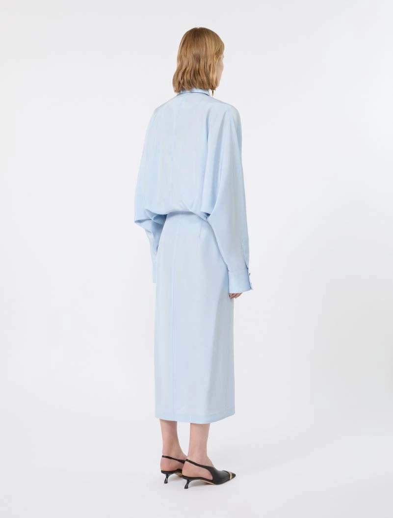 Robe-chemise surdimensionnée en viscose - GRIS MOYEN - Sportmax - 3