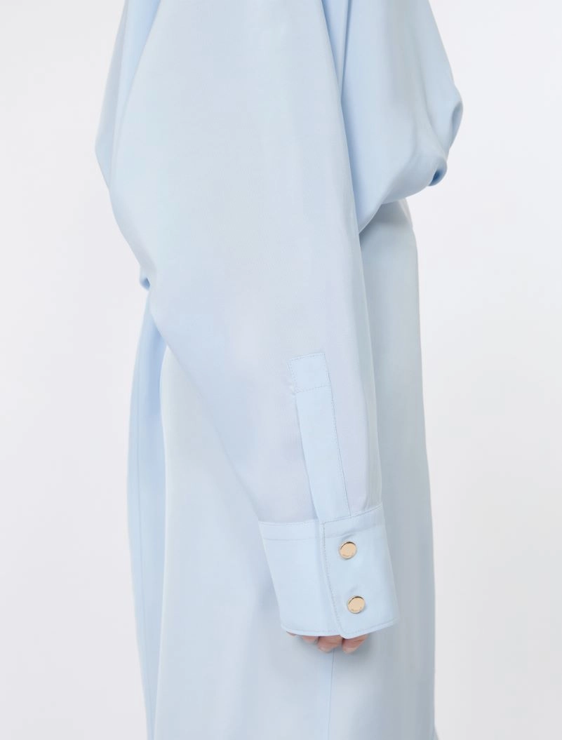 Robe-chemise surdimensionnée en viscose - GRIS MOYEN - Sportmax - 5