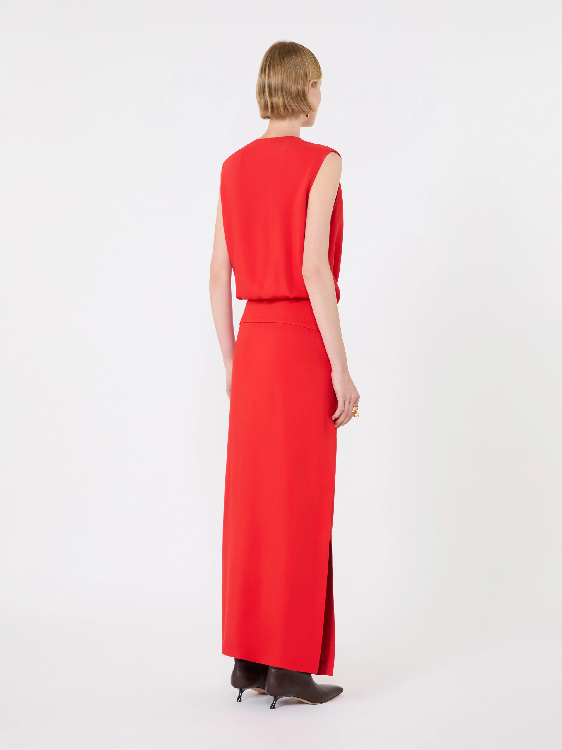 Long cady dress - RED - Sportmax - 3