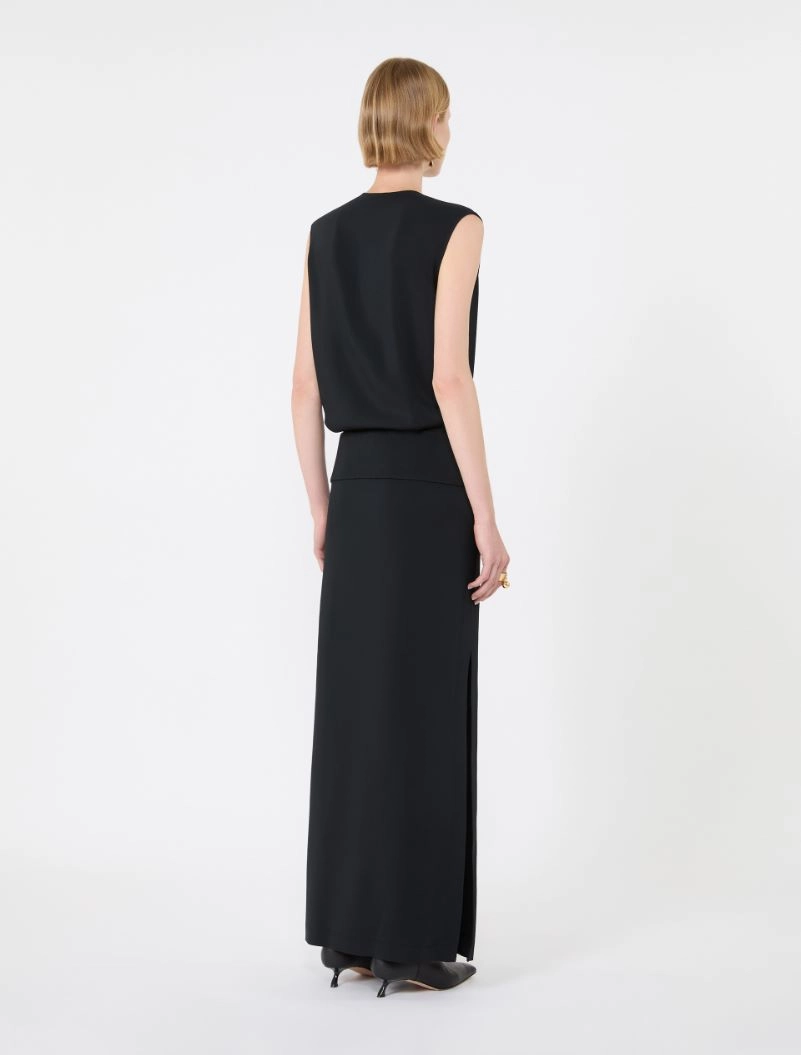 Long cady dress - BLACK - Sportmax - 3