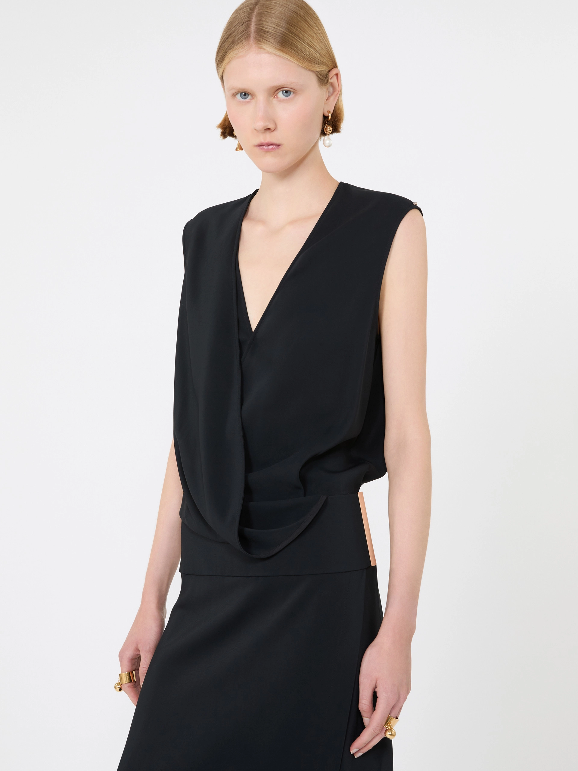 Long cady dress - BLACK - Sportmax - 4