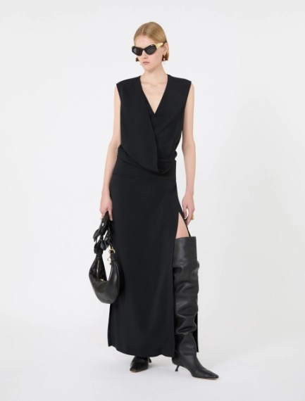 Long cady dress - BLACK - Sportmax - 1