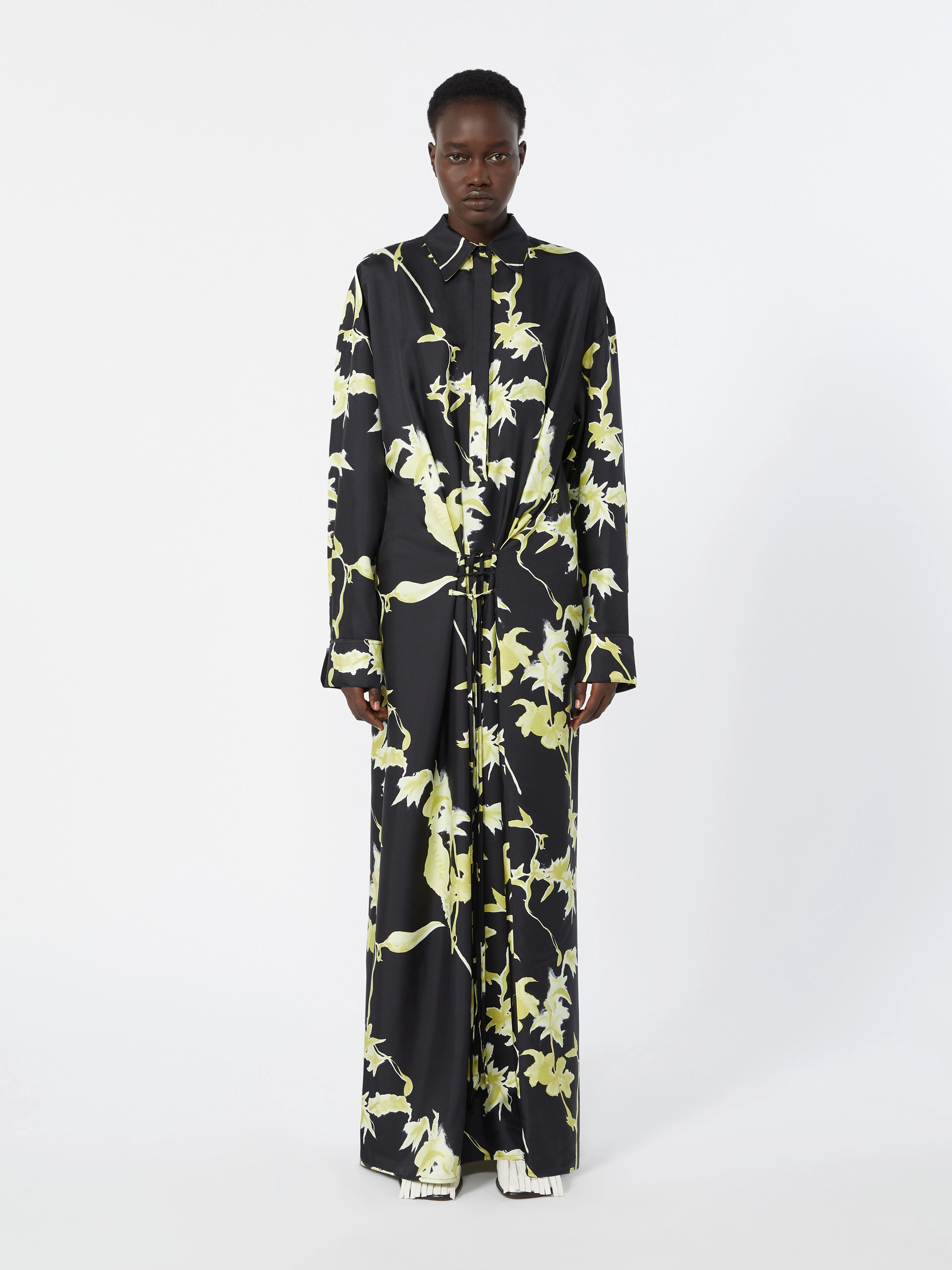 Silk wrap dress - BLACK - Sportmax - 2