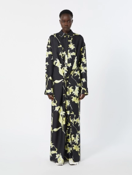 Silk wrap dress - BLACK - Sportmax - 2