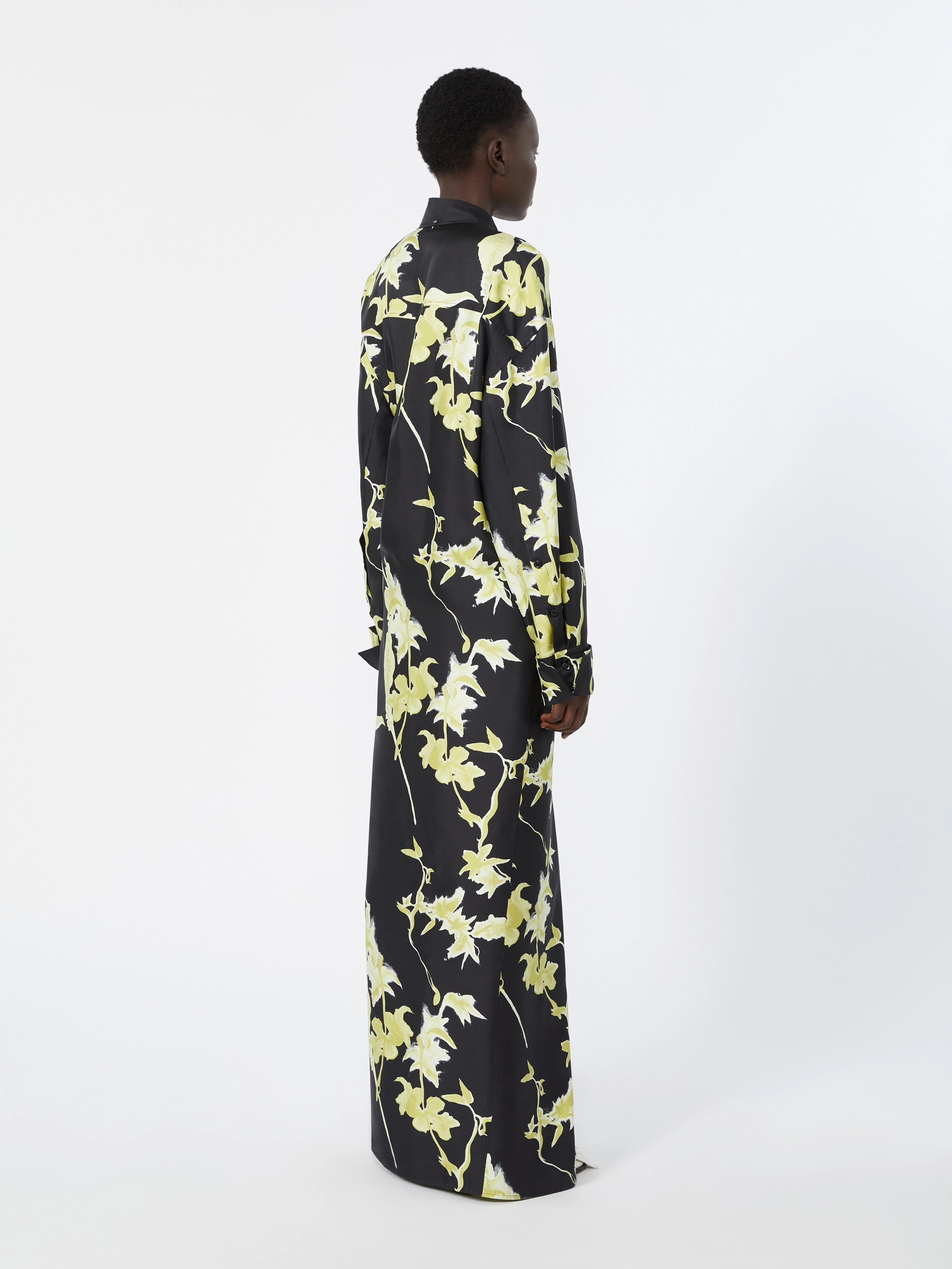 Silk wrap dress - BLACK - Sportmax - 3