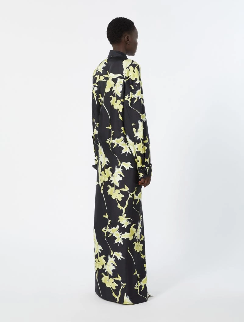 Silk wrap dress - BLACK - Sportmax - 3
