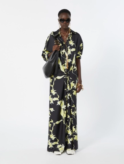 Silk wrap dress - BLACK - Sportmax