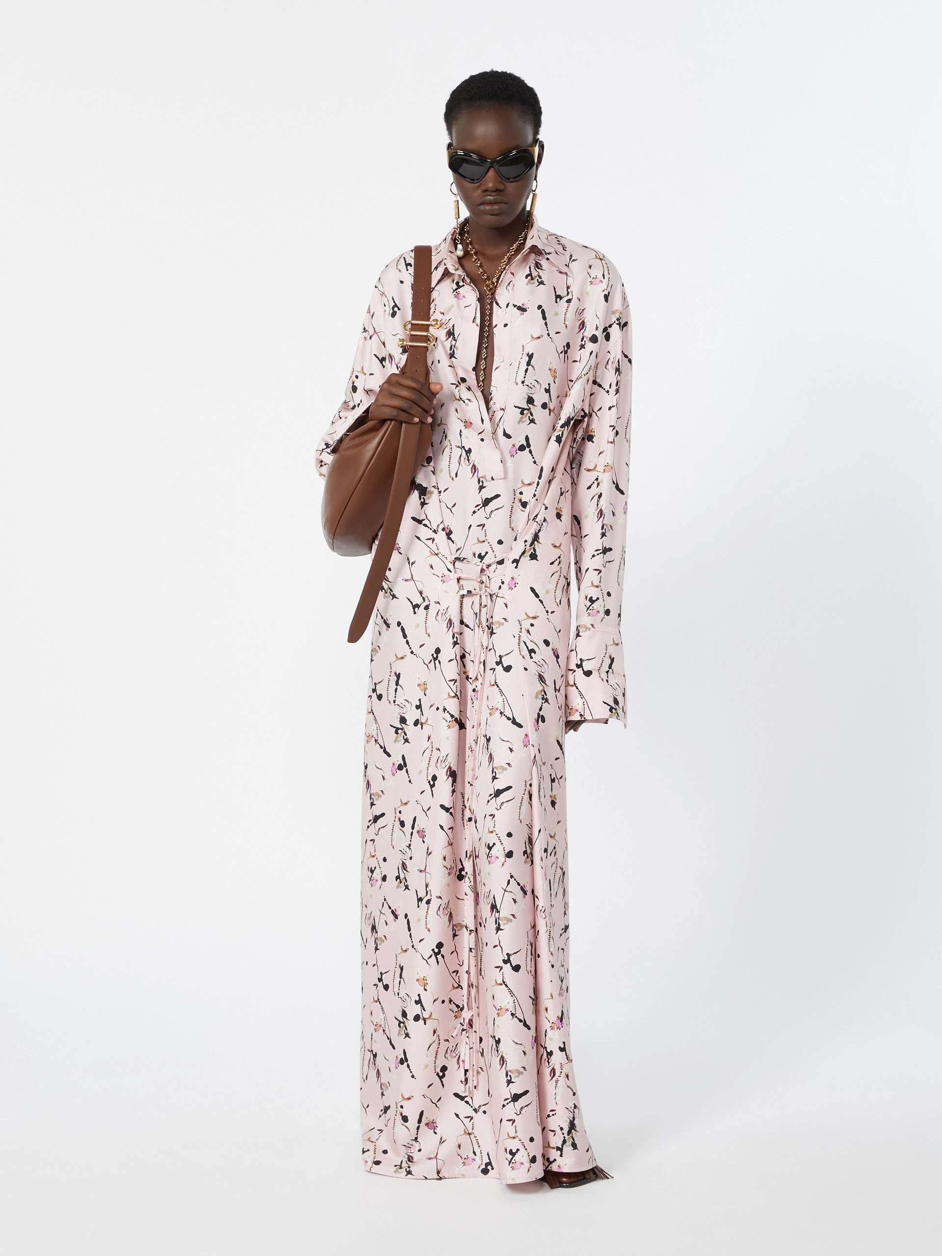 Silk wrap dress - POWDER - Sportmax