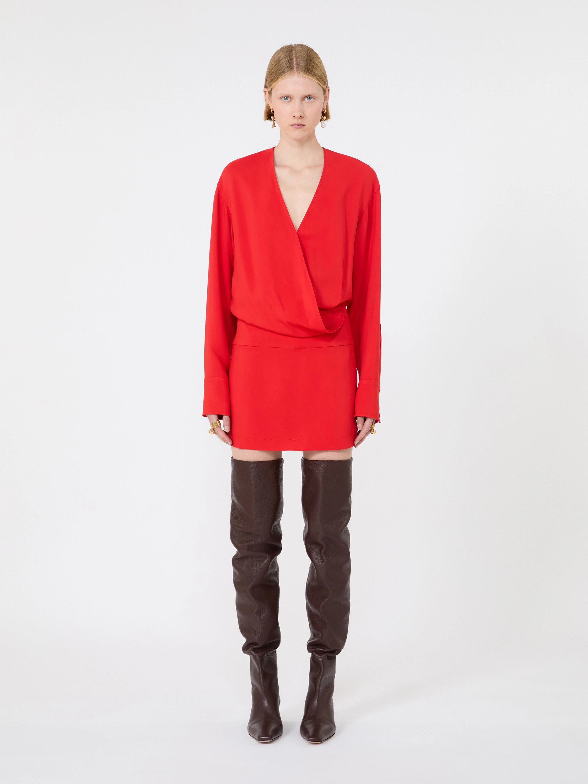 Short cady dress - RED - Sportmax - 2