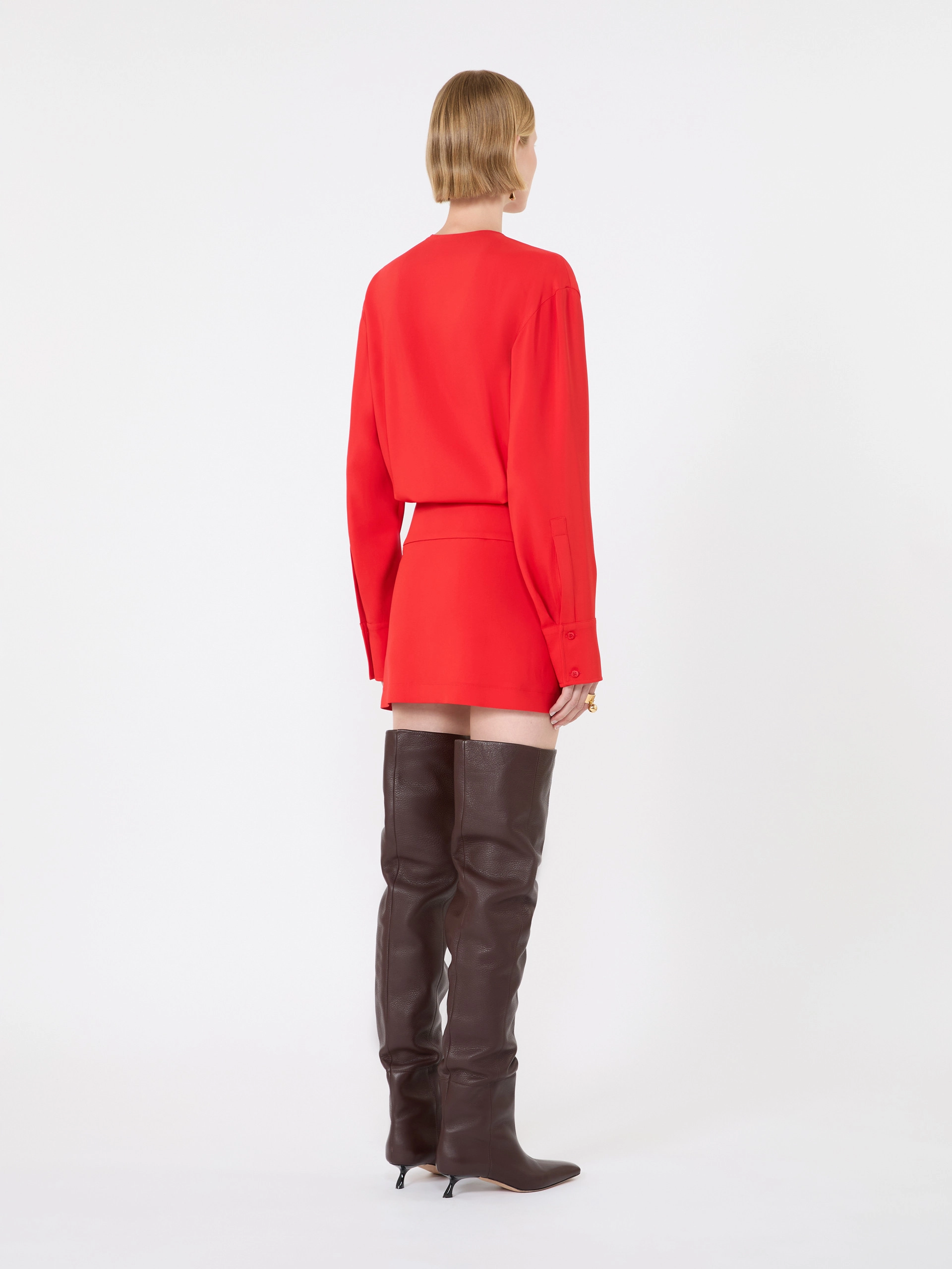 Short cady dress - RED - Sportmax - 3