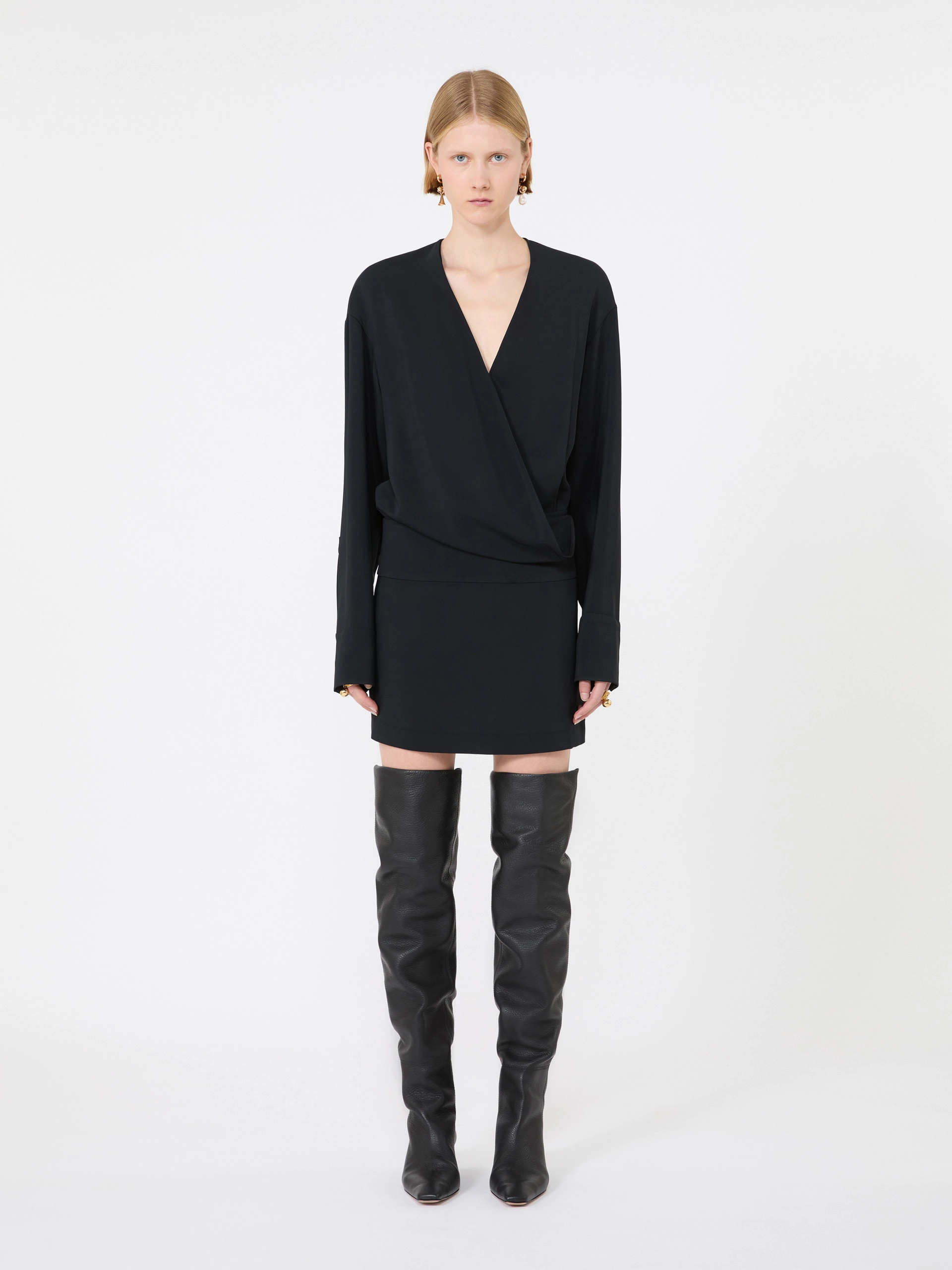 Short cady dress - BLACK - Sportmax - 2